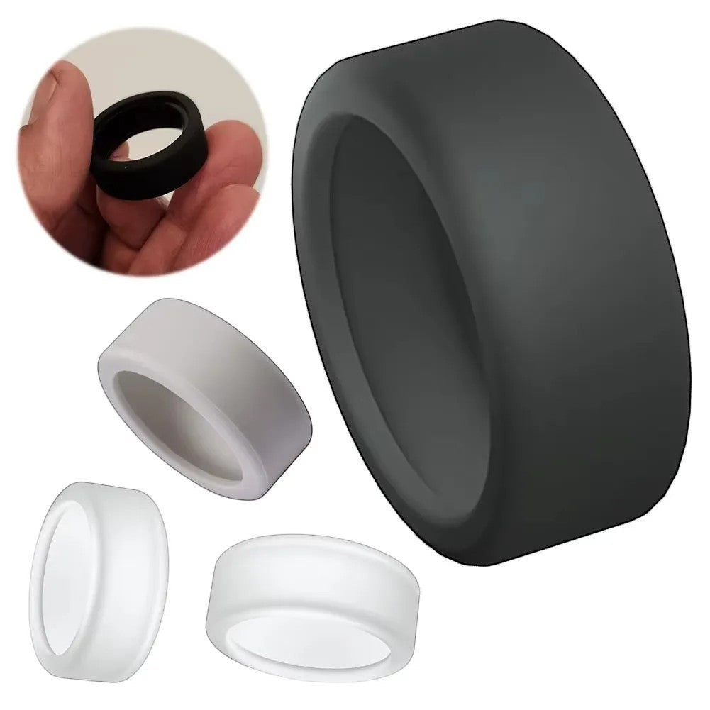 Jones Cartel black and clear silicone smart ring protectors for active wear. Shock-absorbing and scratch-resistant.